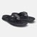 A black Men's bugatti Thongs featuring a round plain toe, zero heels heel, and a wide fit. Made from textile with a durable synthetic outsole, this slide design offers both style and comfort.