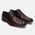 A brown Men's bugatti Derby featuring a round plain toe, stacked heel. Made from premium genuine leather with a durable leather outsole, this laces design offers both style and comfort.