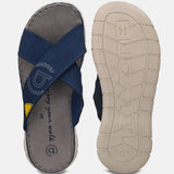 Dario Dark Blue Cross Strap Sandals