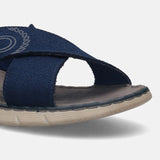 Dario Dark Blue Cross Strap Sandals