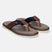 A blue Men's bugatti  Thongs featuring a round toe plain toe, zero heels heel. Made from textile with a durable eva outsole, this slide design offers both style and comfort.