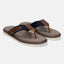 A blue Men's bugatti  Thongs featuring a round toe plain toe, zero heels heel. Made from textile with a durable eva outsole, this slide design offers both style and comfort.