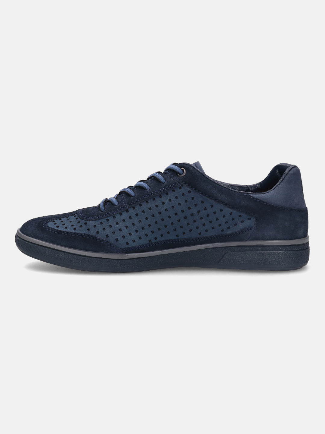A blue Men's bugatti  Sneakers featuring a round toe plain toe, zero heels heel, and a wide fit. Made from suede leather with a durable tpr outsole, this laces design offers both style and comfort.