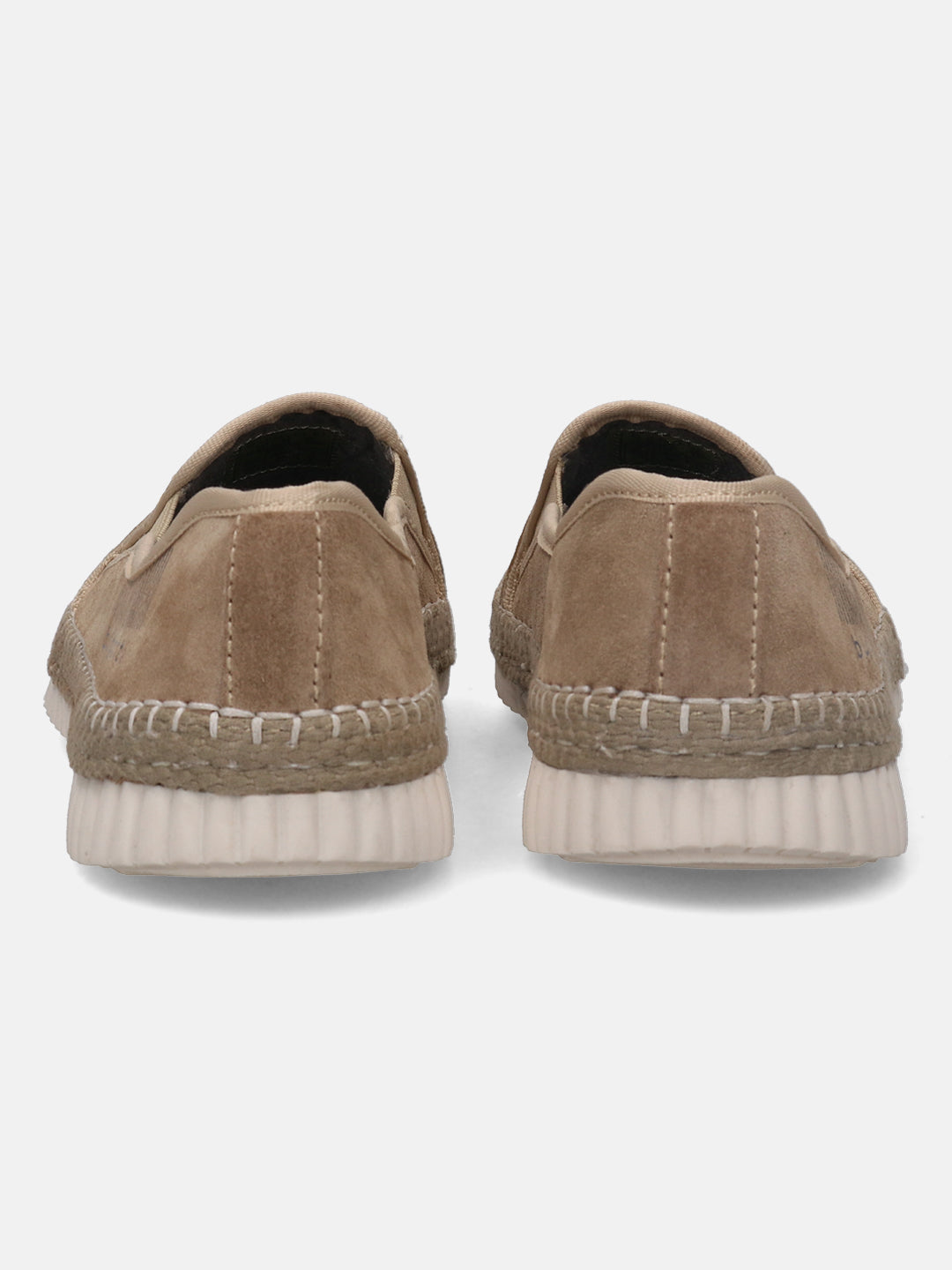 A beige Men's bugatti Casual Loafers featuring a round plain toe, zero heels heel. Made from suede leather with a durable sebs (block copolymer) outsole, this slip-on design offers both style and comfort.