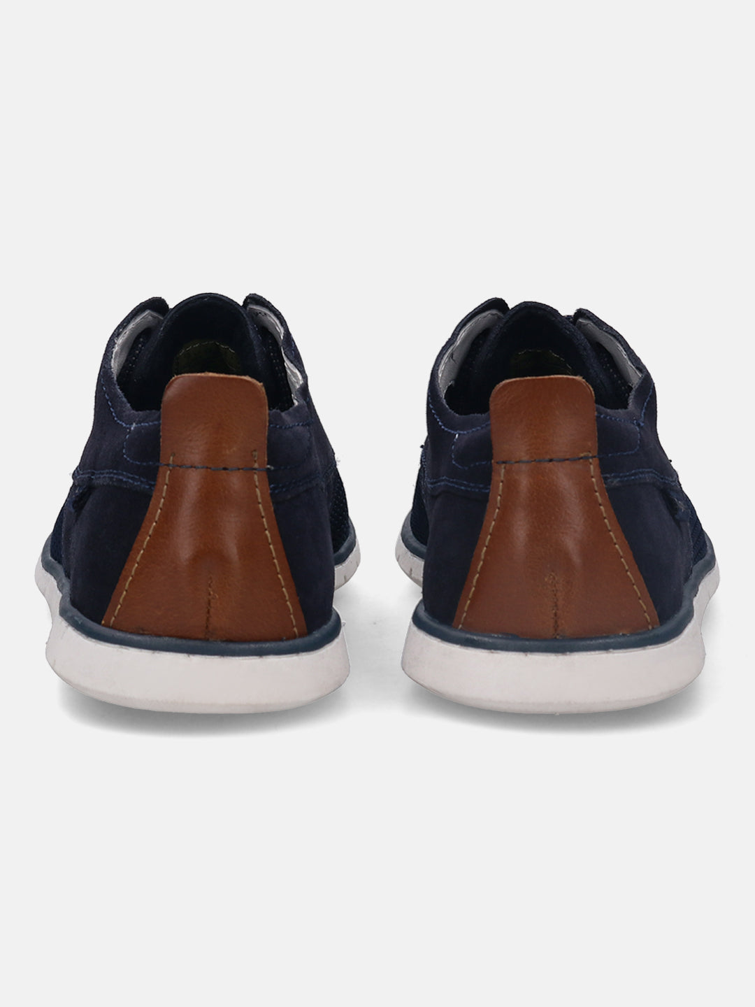 A blue Men's bugatti Derby featuring a pointed plain toe, zero heels heel. Made from textile with a durable tr outsole, this laces design offers both style and comfort.