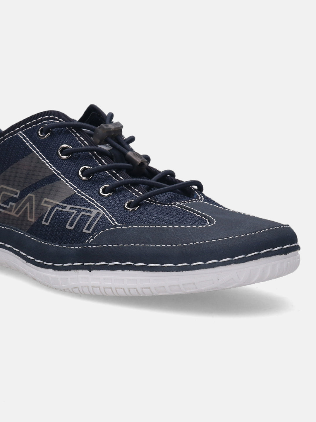 A blue Men's bugatti Sneakers featuring a round plain toe, zero heels heel. Made from synthetic with a durable tpr outsole, this laces design offers both style and comfort.