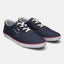 A blue Men's bugatti Sneakers featuring a round plain toe, zero heels heel. Made from textile with a durable rubber outsole, this laces design offers both style and comfort.