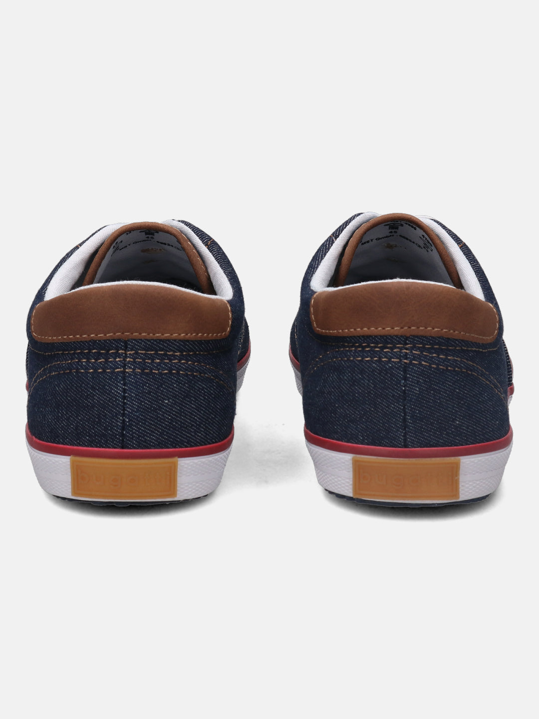 A blue Men's bugatti Sneakers featuring a round plain toe, zero heels heel. Made from textile with a durable rubber outsole, this laces design offers both style and comfort.