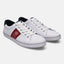 A white Men's bugatti Sneakers featuring a round plain toe, zero heels heel. Made from textile with a durable rubber outsole, this laces design offers both style and comfort.