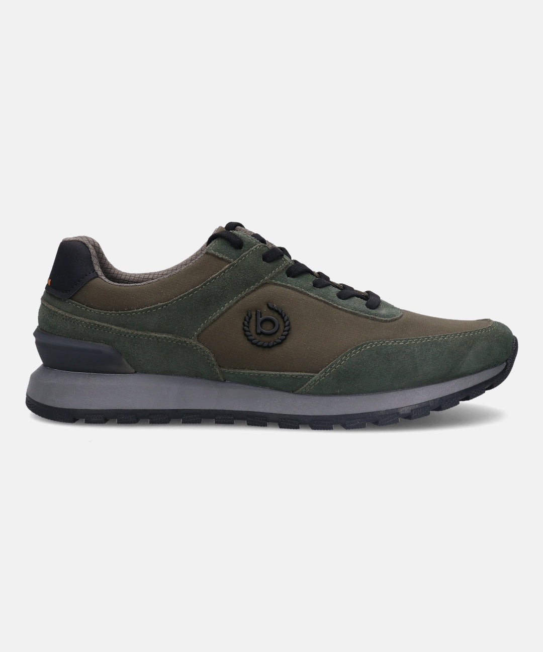 A green Men's bugatti  Sneakers featuring a round toe plain toe, zero heels heel. Made from textile with a durable tpr outsole, this laces design offers both style and comfort.