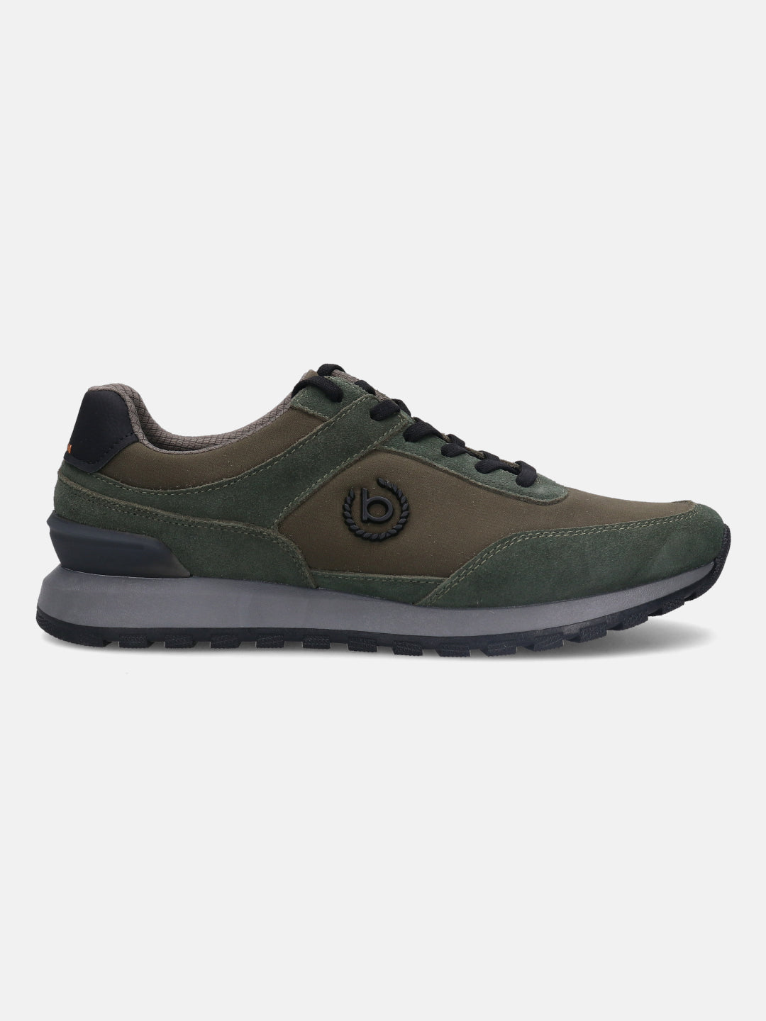 A green Men's bugatti  Sneakers featuring a round toe plain toe, zero heels heel. Made from textile with a durable tpr outsole, this laces design offers both style and comfort.