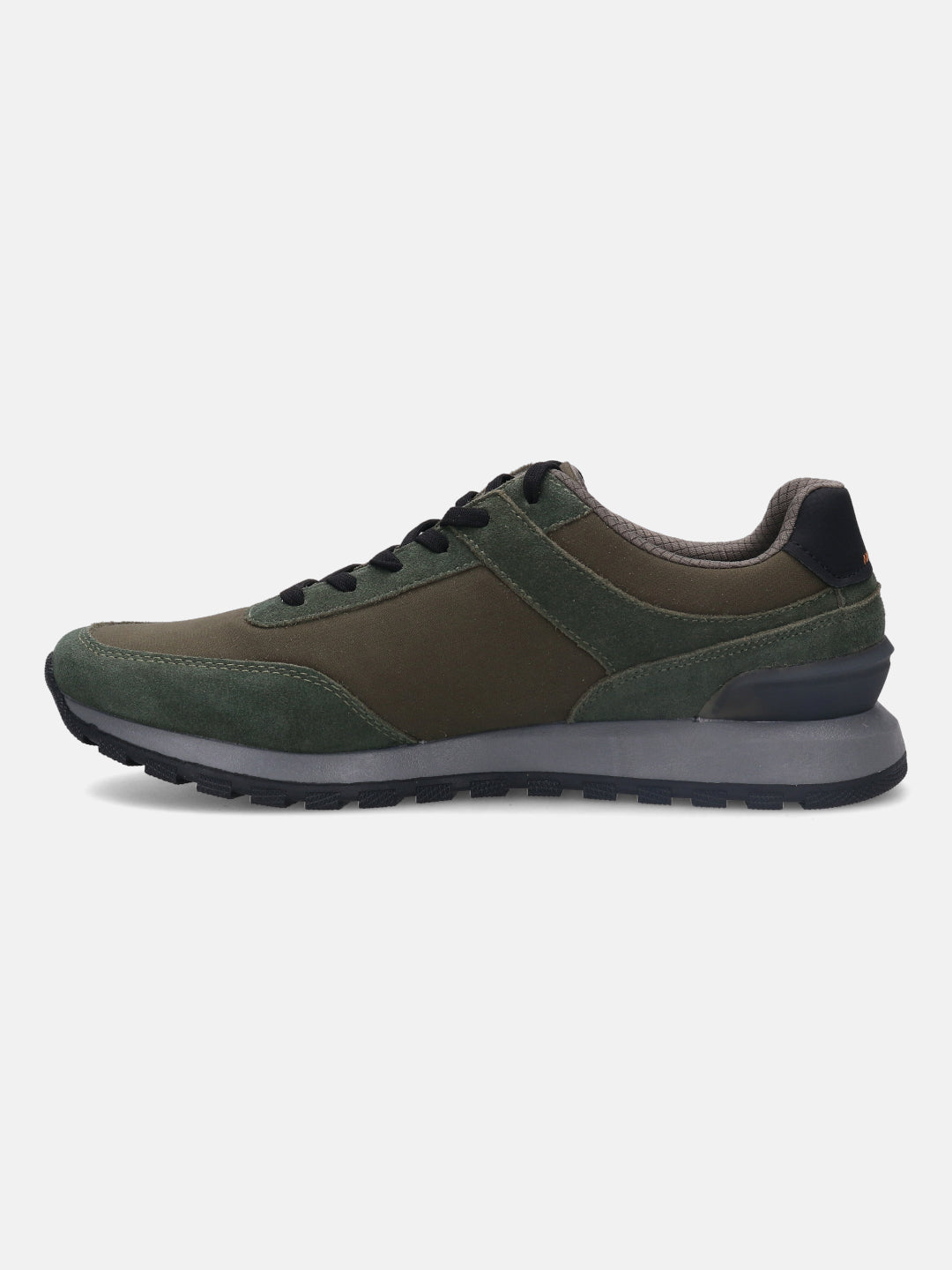 A green Men's bugatti  Sneakers featuring a round toe plain toe, zero heels heel. Made from textile with a durable tpr outsole, this laces design offers both style and comfort.