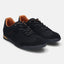 A black Men's bugatti Sneakers featuring a round plain toe, zero heels heel. Made from premium genuine leather with a durable tpr outsole, this laces design offers both style and comfort.