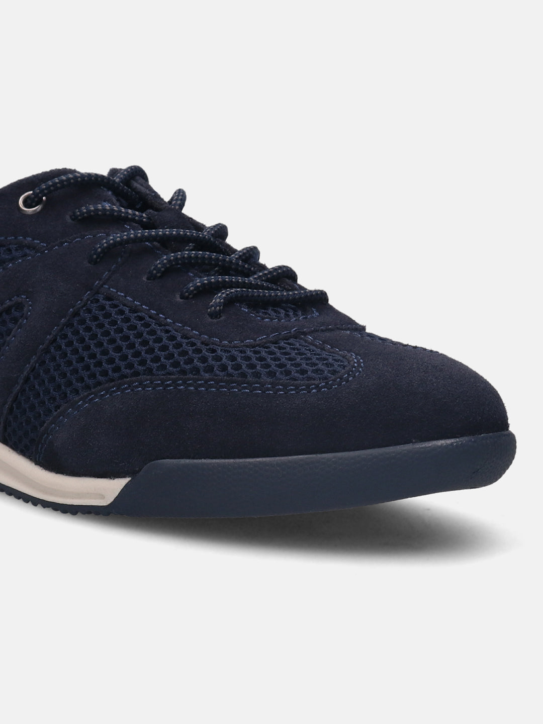 A blue Men's bugatti Sneakers featuring a round plain toe, zero heels heel. Made from premium genuine leather with a durable tpr outsole, this laces design offers both style and comfort.