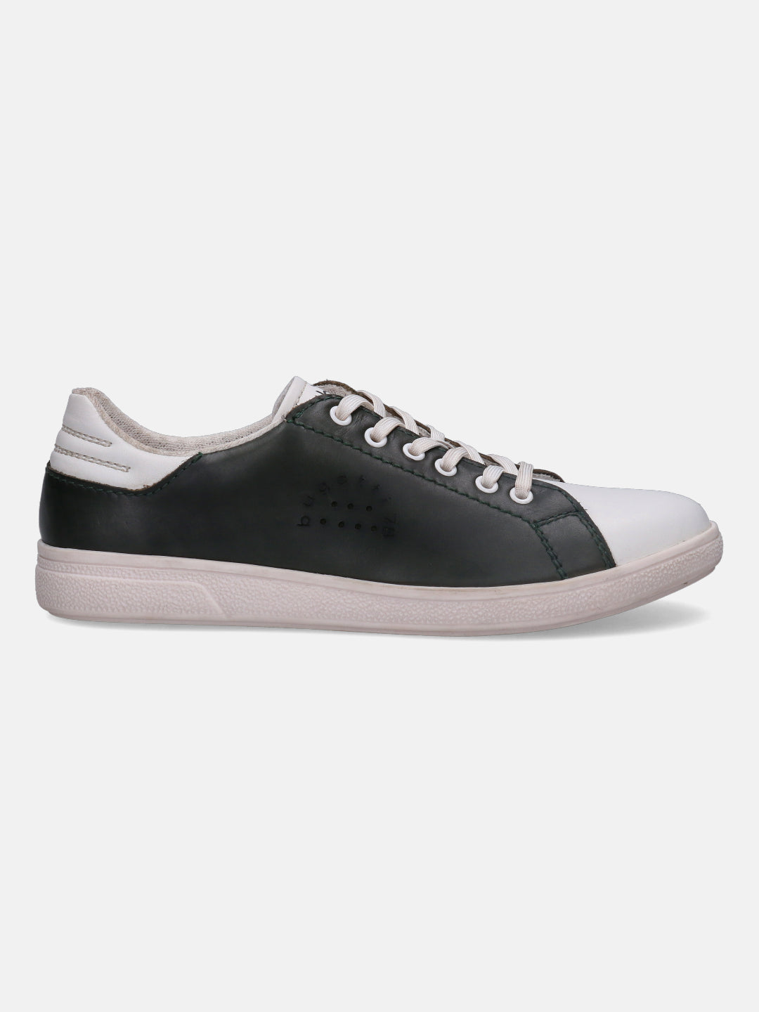A white Men's bugatti  Sneakers featuring a round toe plain toe, zero heels heel, and a wide fit. Made from premium genuine leather with a durable tpr outsole, this laces design offers both style and comfort.