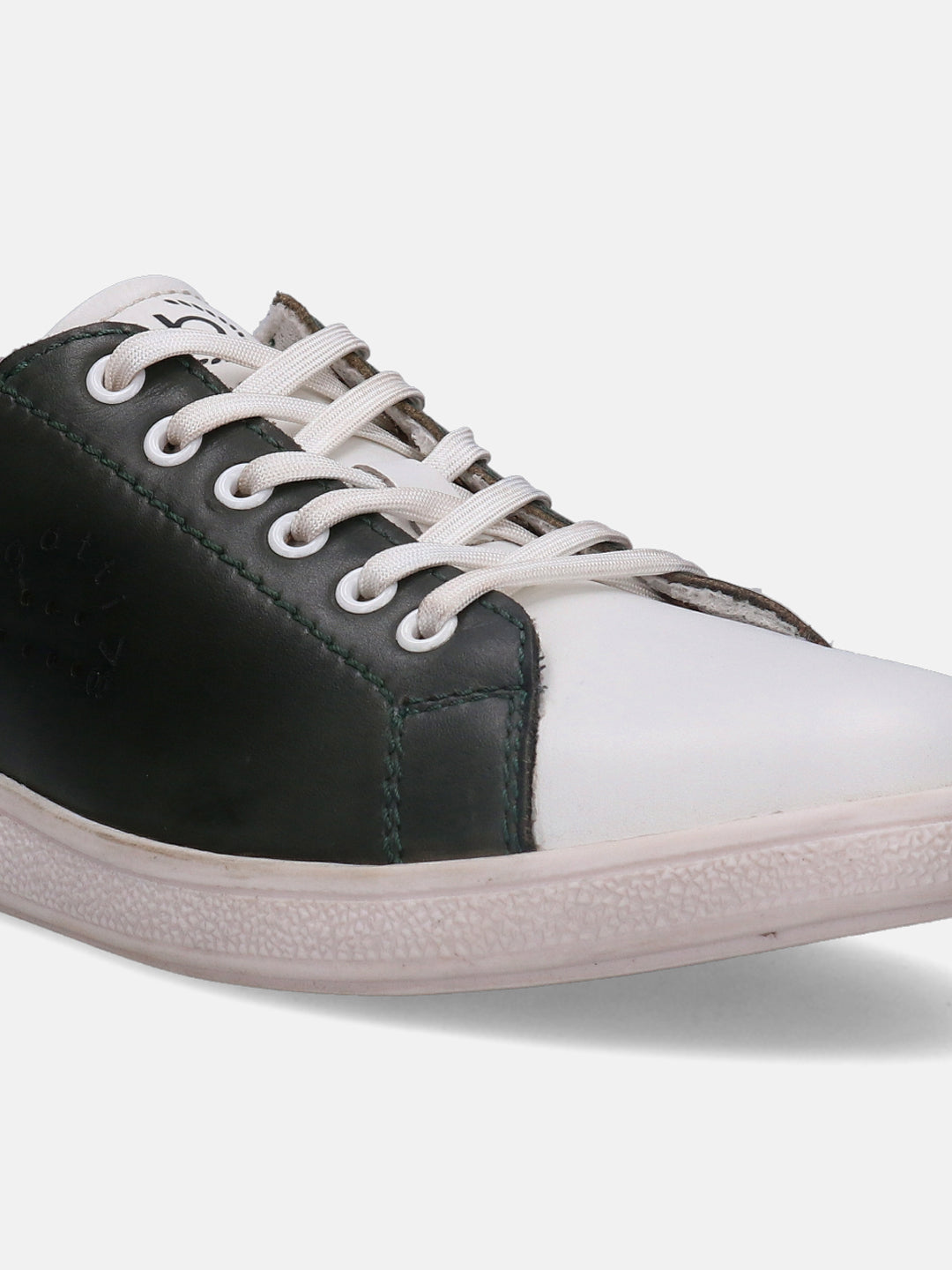 A white Men's bugatti  Sneakers featuring a round toe plain toe, zero heels heel, and a wide fit. Made from premium genuine leather with a durable tpr outsole, this laces design offers both style and comfort.