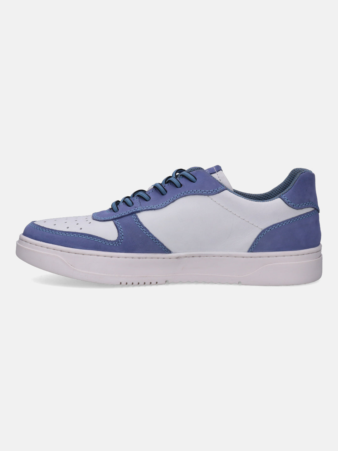 A blue Men's bugatti  Sneakers featuring a round toe plain toe, zero heels heel, and a wide fit. Made from premium genuine leather with a durable tpr outsole, this laces design offers both style and comfort.