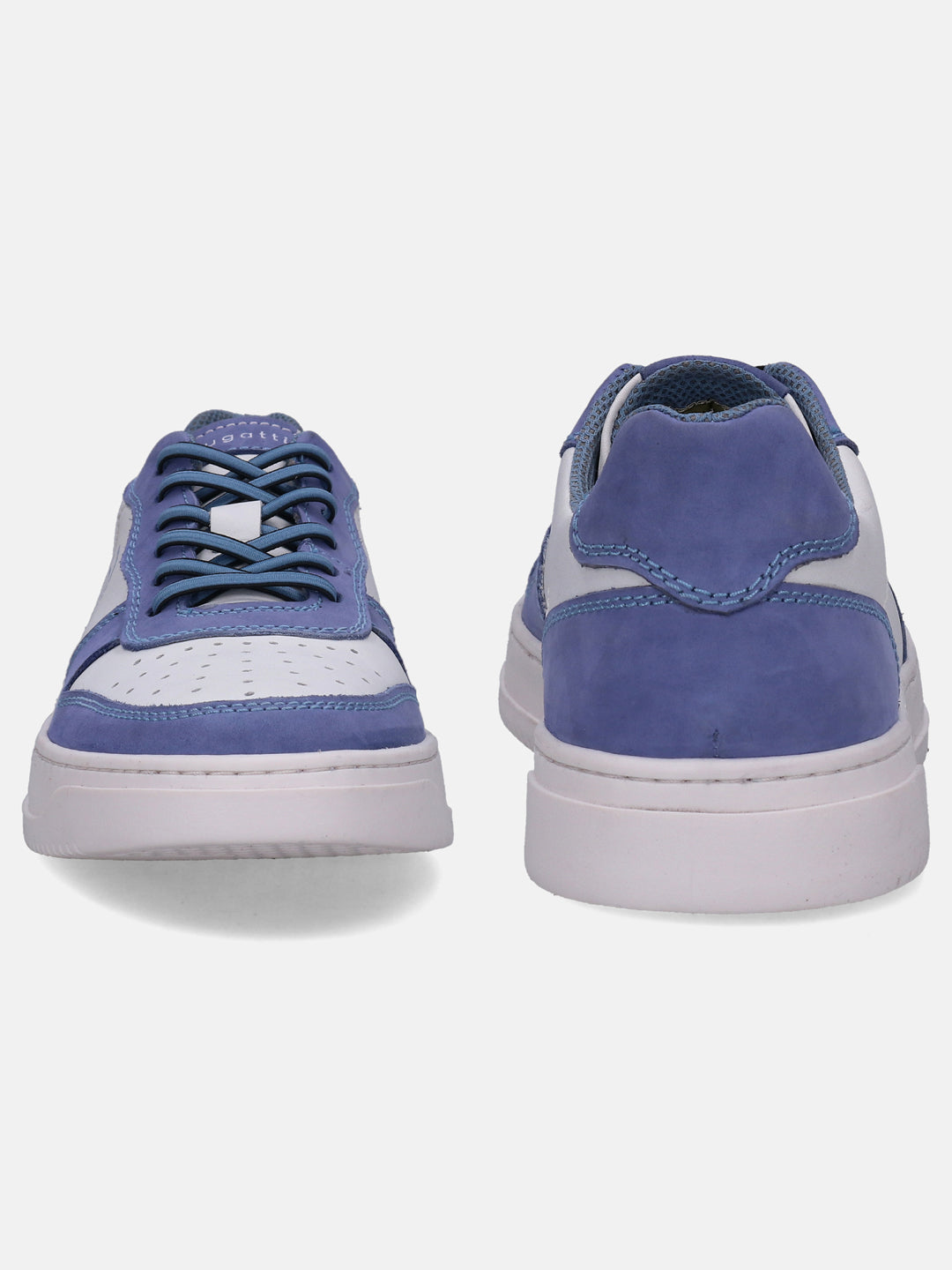 A blue Men's bugatti  Sneakers featuring a round toe plain toe, zero heels heel, and a wide fit. Made from premium genuine leather with a durable tpr outsole, this laces design offers both style and comfort.