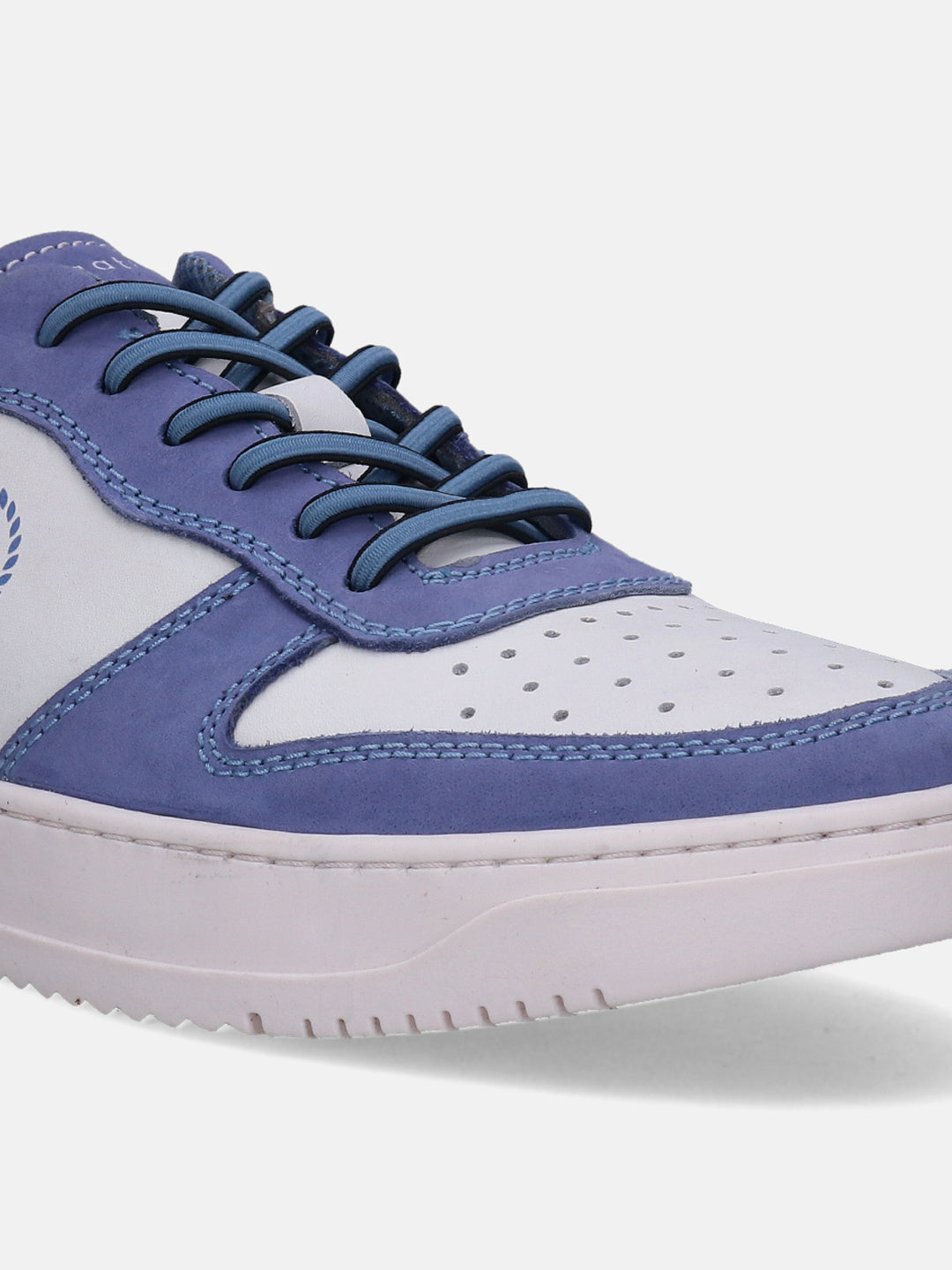 A blue Men's bugatti  Sneakers featuring a round toe plain toe, zero heels heel, and a wide fit. Made from premium genuine leather with a durable tpr outsole, this laces design offers both style and comfort.