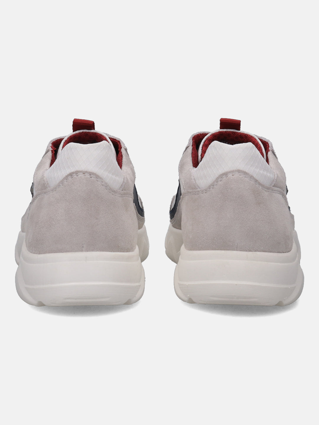 A white Men's bugatti Sneakers featuring a round plain toe, zero heels heel. Made from suede leather with a durable eva outsole, this laces design offers both style and comfort.