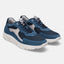 A blue Men's bugatti Sneakers featuring a round plain toe, zero heels heel. Made from suede leather with a durable eva outsole, this laces design offers both style and comfort.