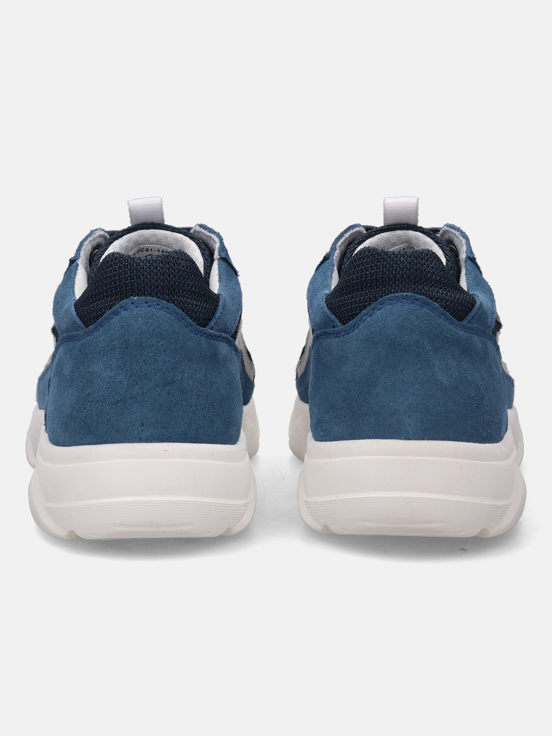 A blue Men's bugatti Sneakers featuring a round plain toe, zero heels heel. Made from suede leather with a durable eva outsole, this laces design offers both style and comfort.