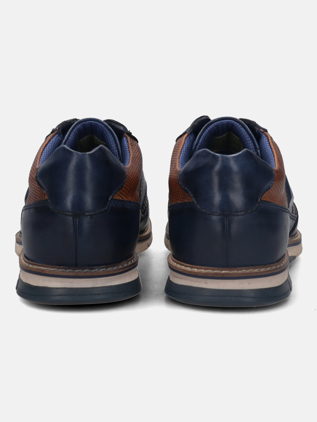 Bugatti Simone Comfort lace-up shoes dark blue/ cognac – Retreat Clothing