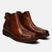 A cognac Men's bugatti  Chelsea Boots featuring a pointed toe toe cap, stacked heel. Made from premium genuine leather with a durable tpr outsole, this elastic design offers both style and comfort.