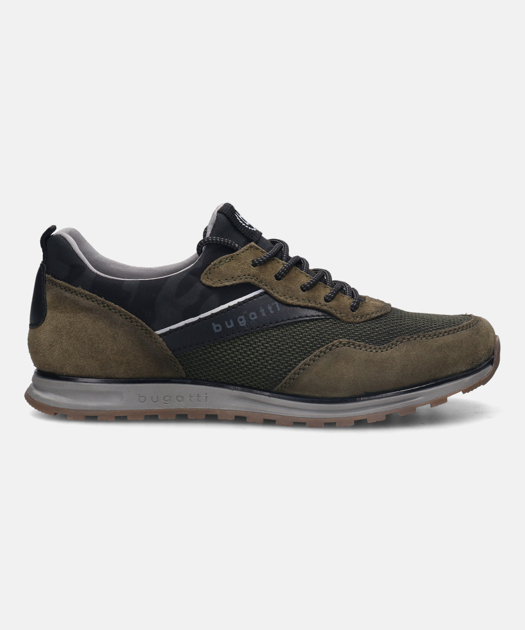 A green Men's bugatti Casuals Shoes featuring a round plain toe, zero heels heel. Made from premium genuine leather with a durable tpr outsole, this laces design offers both style and comfort.