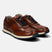 A cognac Men's bugatti  Sneakers featuring a round toe plain toe, zero heels heel. Made from premium genuine leather with a durable tpr outsole, this laces design offers both style and comfort.