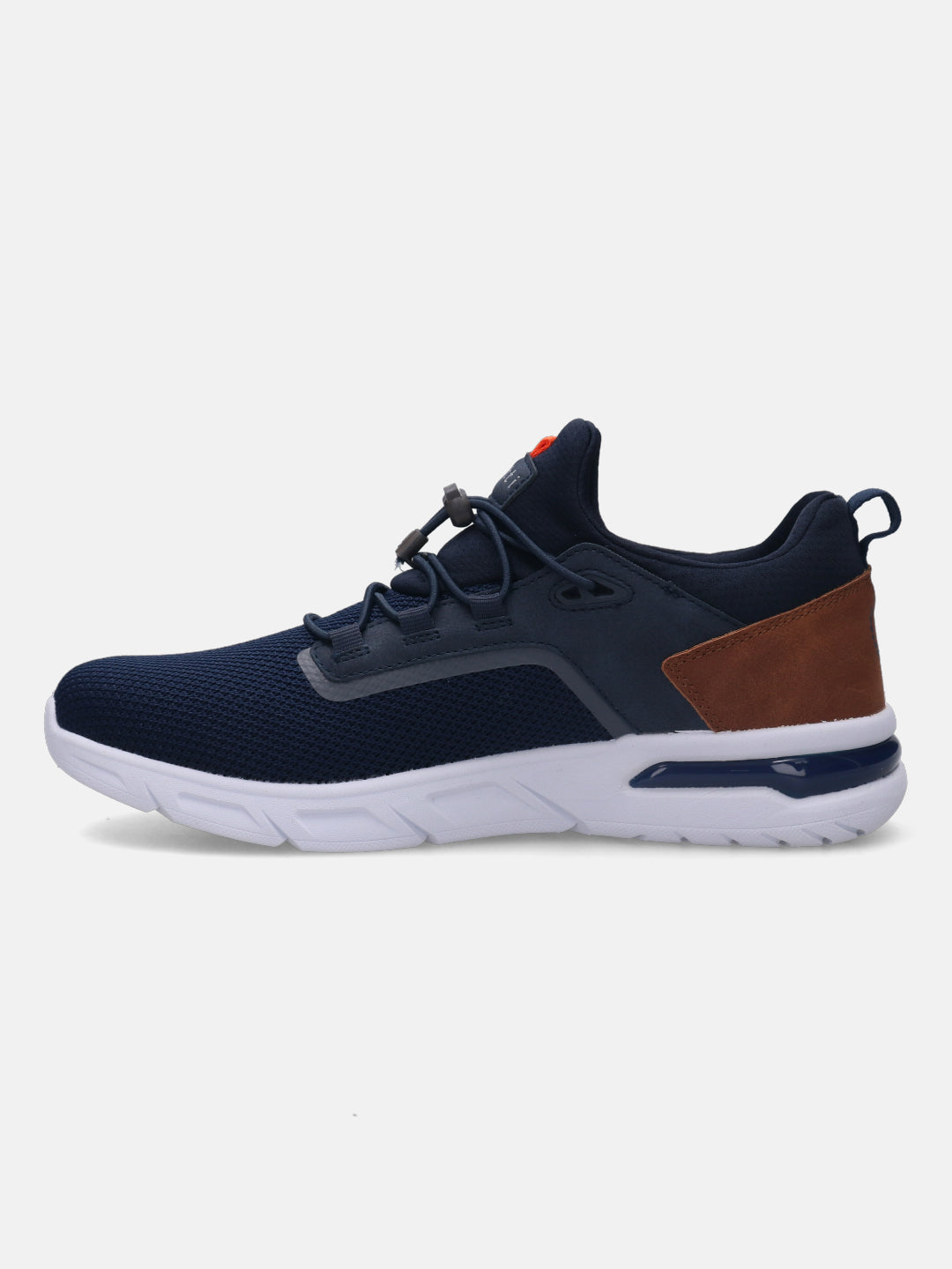 A blue Men's bugatti Athileisure Sneakers featuring a round plain toe, zero heels heel. Made from textile with a durable eva outsole, this laces design offers both style and comfort.