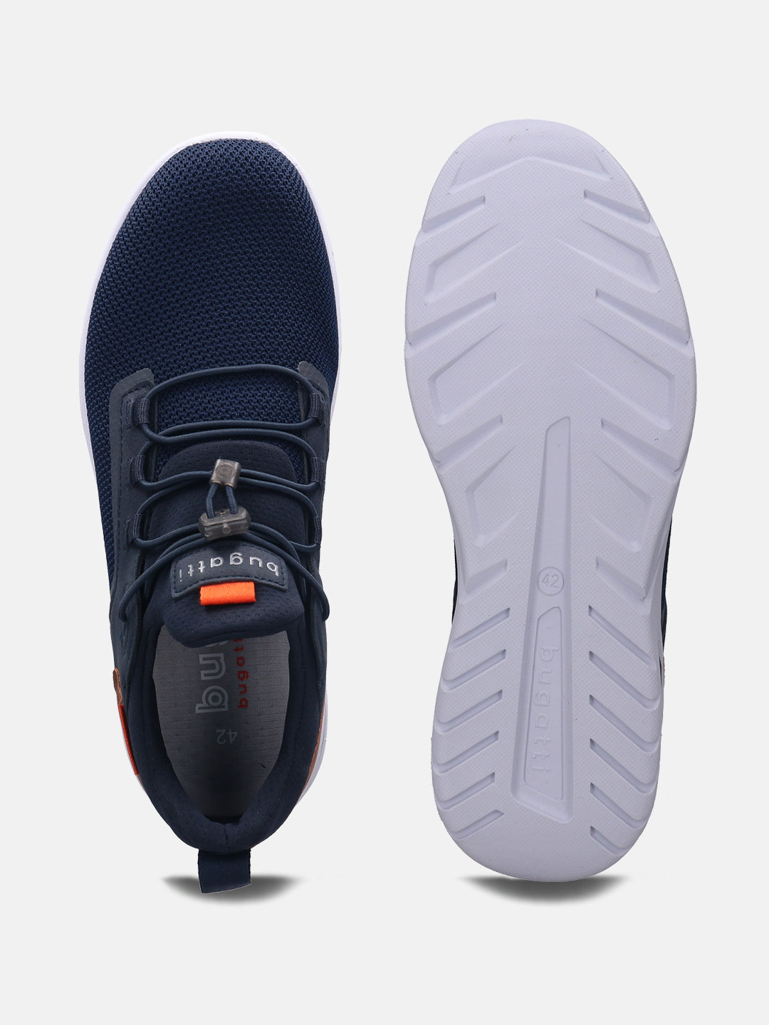 A blue Men's bugatti Athileisure Sneakers featuring a round plain toe, zero heels heel. Made from textile with a durable eva outsole, this laces design offers both style and comfort.