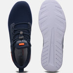A blue Men's bugatti Athileisure Sneakers featuring a round plain toe, zero heels heel. Made from textile with a durable eva outsole, this laces design offers both style and comfort.