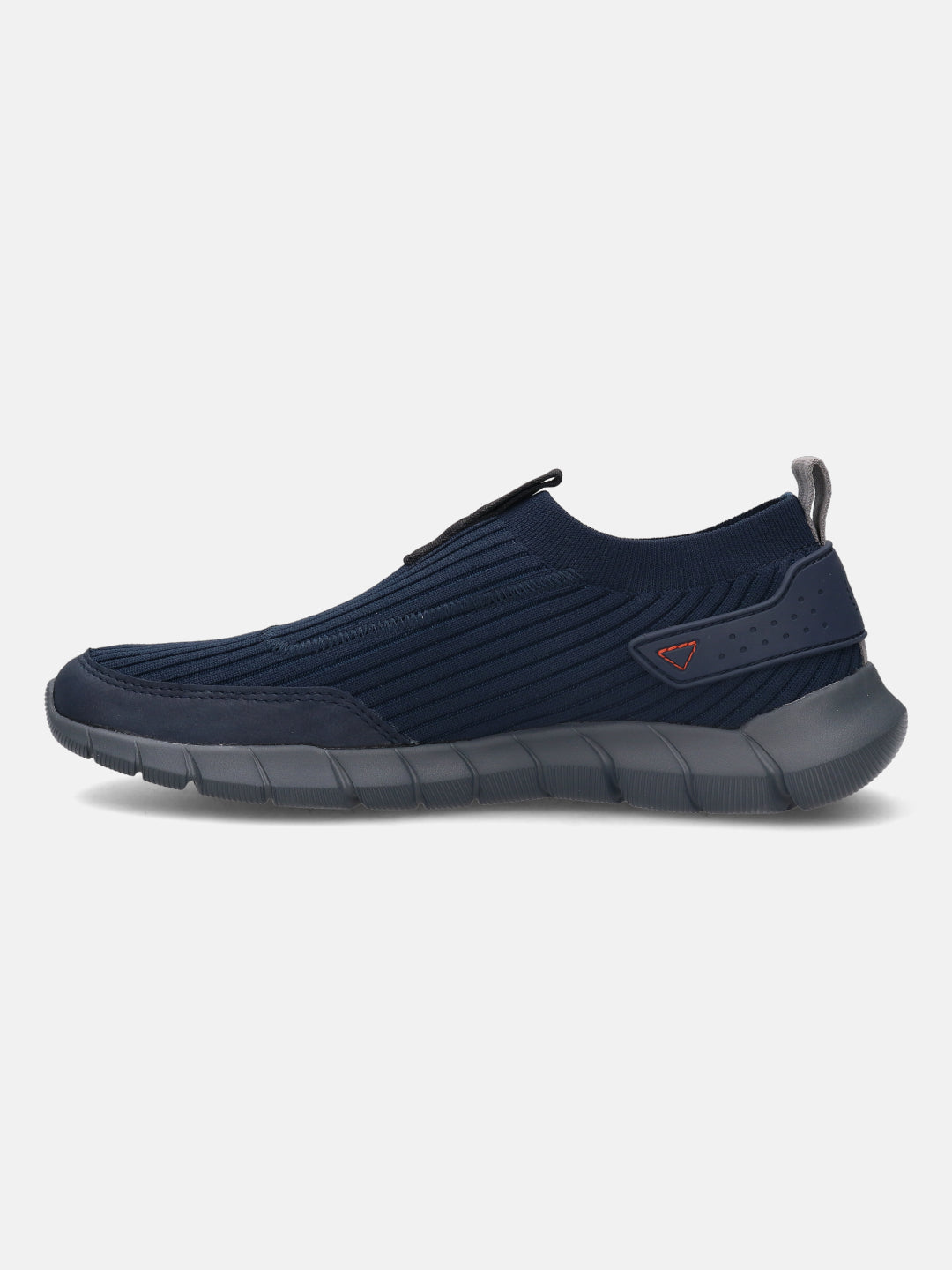 A blue Men's bugatti  Athileisure Sneakers featuring a round toe plain toe, zero heels heel. Made from textile with a durable eva outsole, this slip-on design offers both style and comfort.
