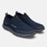 A blue Men's bugatti  Athileisure Sneakers featuring a round toe plain toe, zero heels heel. Made from textile with a durable eva outsole, this slip-on design offers both style and comfort.