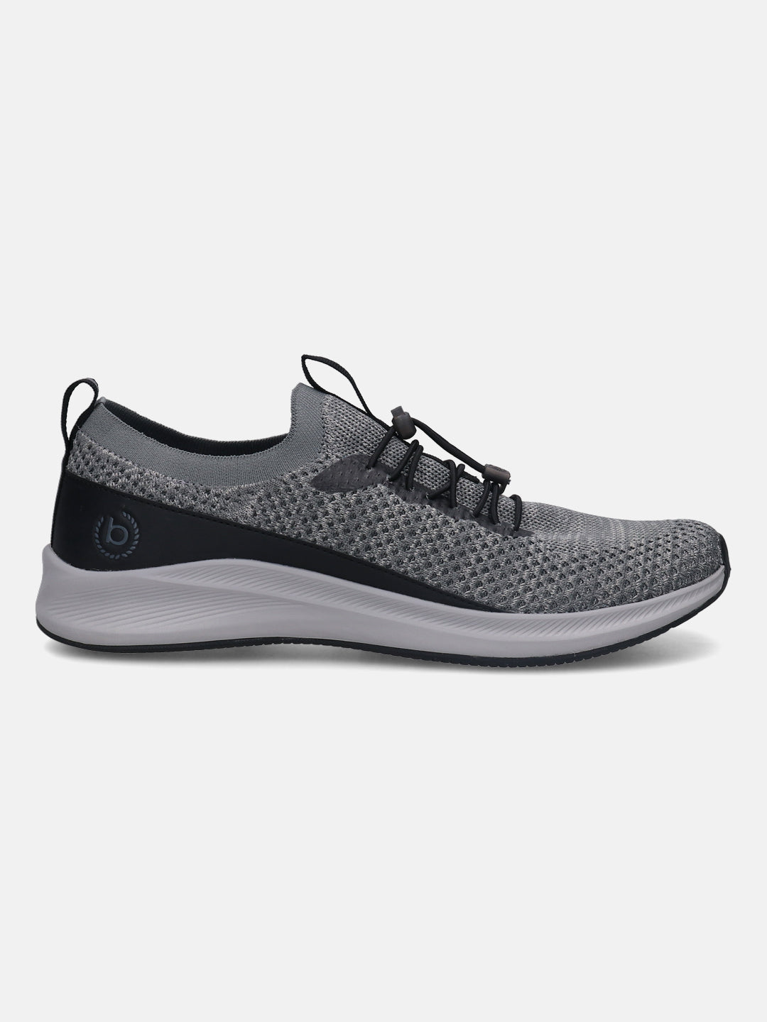 A grey Men's bugatti  Athileisure Sneakers featuring a round toe plain toe, zero heels heel. Made from textile with a durable eva outsole, this easy lace design offers both style and comfort.