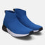 A blue Men's bugatti  Athileisure Sneakers featuring a round toe plain toe, zero heels heel. Made from textile with a durable eva outsole, this slip-on design offers both style and comfort.