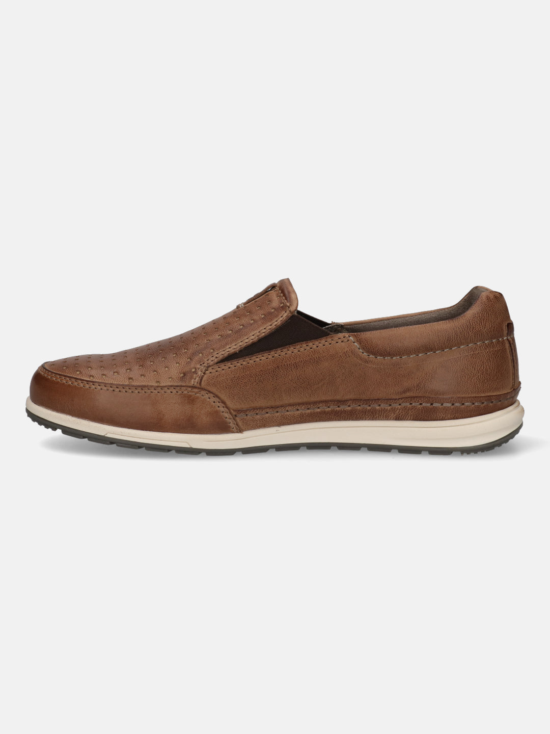 A yellow Men's bugatti  Slip-On Sneakers featuring a round toe plain toe, zero heels heel. Made from nubuck leather with a durable tpr outsole, this slip-on design offers both style and comfort.